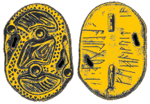 S-Fibel aus Grab 272 mit rückseitiger Runeninschrift